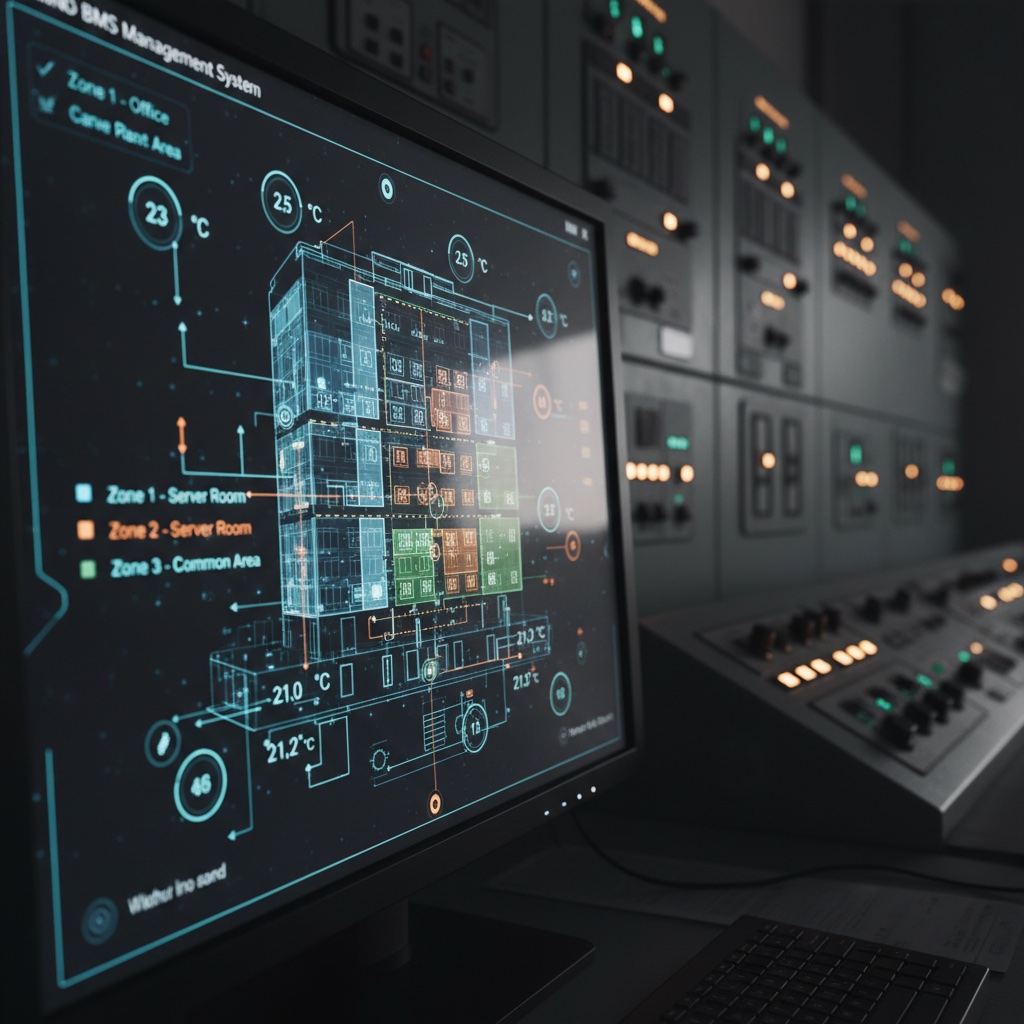 BMS экран диспетчерской системы управления зданием